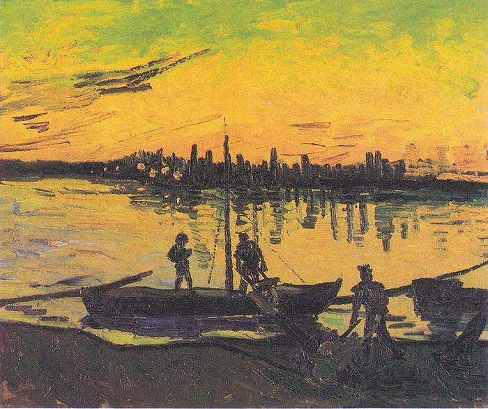 Vincent Van Gogh Dockers in Arles Sweden oil painting art